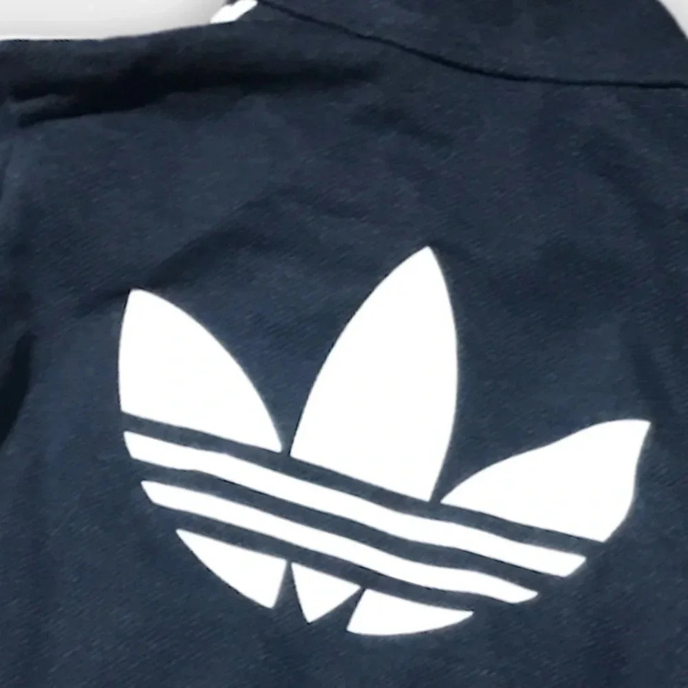 Adidas Navy Blue Cotton Zip Up Jacket - Picture 5 of 5